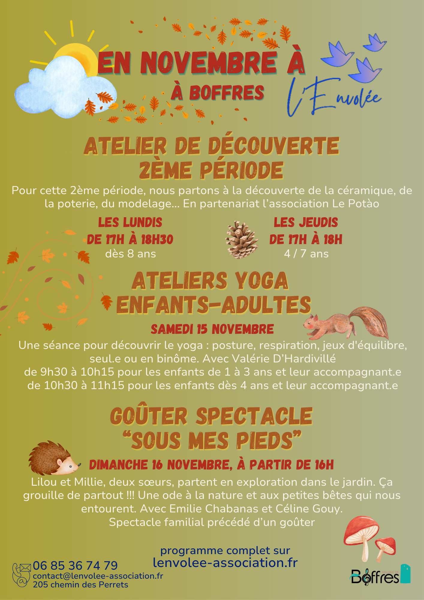 Featured image for “Au mois de novembre à l’Envolée”