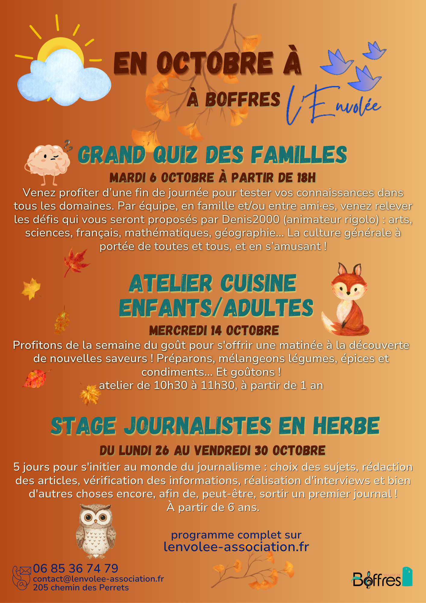 Featured image for “Au mois d’octobre à l’Envolée”